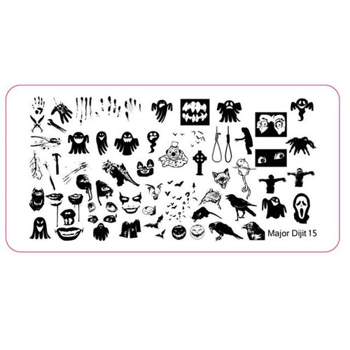 New Arrival Fashion Black color Halloween DIY Nail Art Image Stamp Stamping Plates Manicure Template Anne Shop Yo