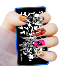 New Arrival Fashion Black color Halloween DIY Nail Art Image Stamp Stamping Plates Manicure Template Free Shipping Yo SY