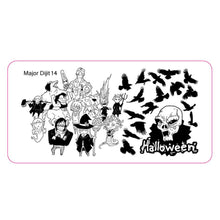 New Arrival Fashion Black color Halloween DIY Nail Art Image Stamp Stamping Plates Manicure Template Free Shipping Yo SY