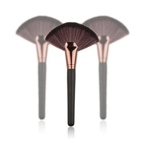 New Arrival Makeup Large Fan Goat Hair Blush Face Powder Foundation Cosmetic Brush Imported Nylon maquillaje 2017 Anne