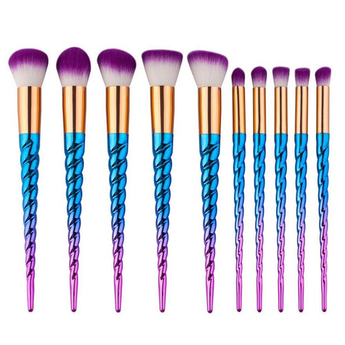 New Arrivals 10PCS Make Up Foundation Eyebrow Eyeliner Blush Cosmetic Concealer Brushes setting brush Anne