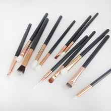 New Arrivals 12 pcs Rose Gold Makeup Brush Complete Eye Set Tools Powder Blending Brush pincel para base 2017 Anne