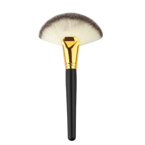 New Cosmetic Brush Hot Women Makeup Large Fan Goat Hair Blush Face Foundation Brushes