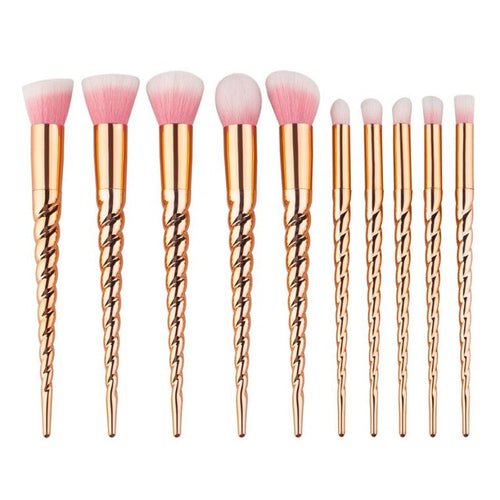 New Designed 10PCS Make Up Foundation Eyebrow Eyeliner Blush Cosmetic Concealer Brushes powder brush Anne