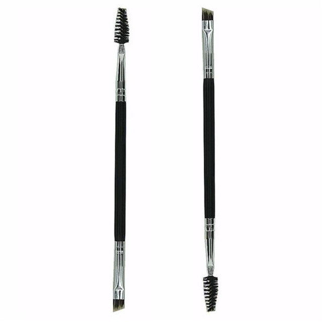 New Designed Bamboo+Synthetic Fibre 1PCS Makeup Bamboo Handle Double Eyebrow Brush + Eyebrow Comb Anne