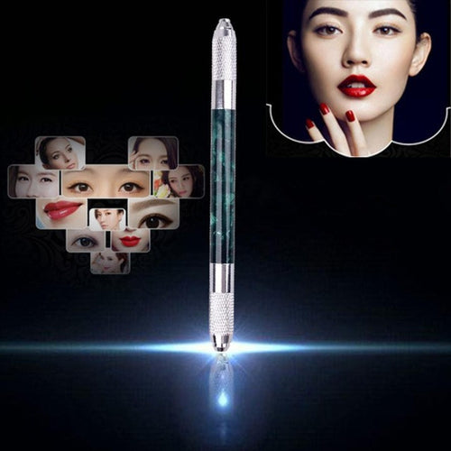 New Designer 13cm Double Dual Manual Tattoo Machine Permanent Eyebrow Embroidery Pen Perfect for Professional Salon Anne