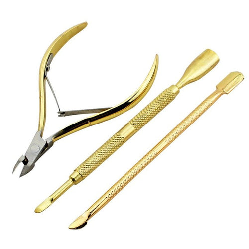New Designer 3pcs Nail Cuticle Remover and Cutter Durable Manicure Tool Cuticle Nipper Cuticle Pusher Anne