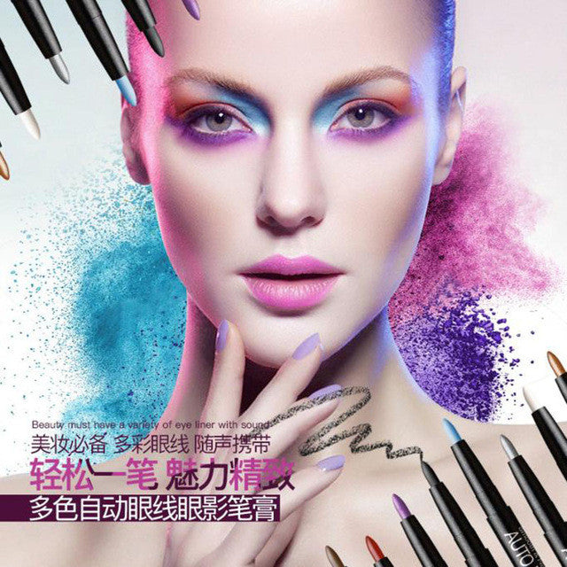 New Designer Easy to draw a delicate thin line 12 Colors Eyebrow Shadow EyeLiner Pencil Pen Cosmetic Makeup Set Kit Anne