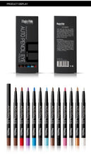 New Designer Easy to draw a delicate thin line 12 Colors Eyebrow Shadow EyeLiner Pencil Pen Cosmetic Makeup Set Kit Anne
