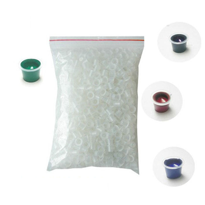 New Disposable Small Ink Pigment Caps 500pcs Plastic Cups Holders Tattoo Just for you