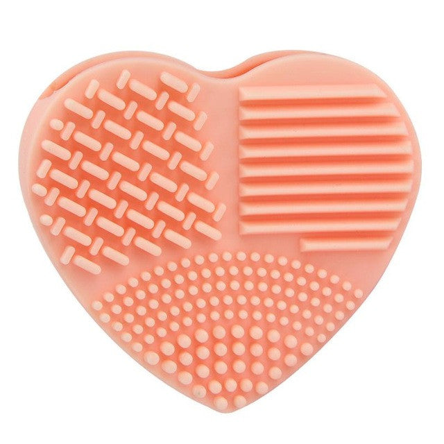 New Hot Silicone Heart Silicone Fashion Egg Cleaning Glove Makeup Washing Brush Scrubber Tool Cleaners 2017 Anne