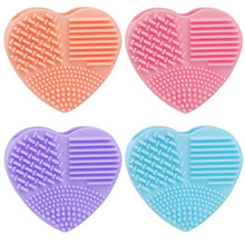 New Hot Silicone Heart Silicone Fashion Egg Cleaning Glove Makeup Washing Brush Scrubber Tool Cleaners 2017 Anne