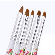 New Nail Brushes 5pcs UV Gel Acrylic Nail Art Brush Painting Pen Set Nail Design Manicure Tools Women 2016 Freeshipping