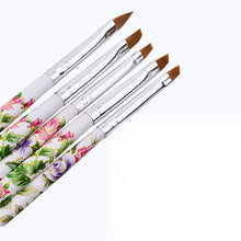 New Nail Brushes 5pcs UV Gel Acrylic Nail Art Brush Painting Pen Set Nail Design Manicure Tools Women 2016 Freeshipping