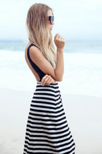 New Sexy Backless Summer Dress V Neck Split Women Dress Slip Beach Dresses Women Clothing Vestido Vestidos Striped Robe