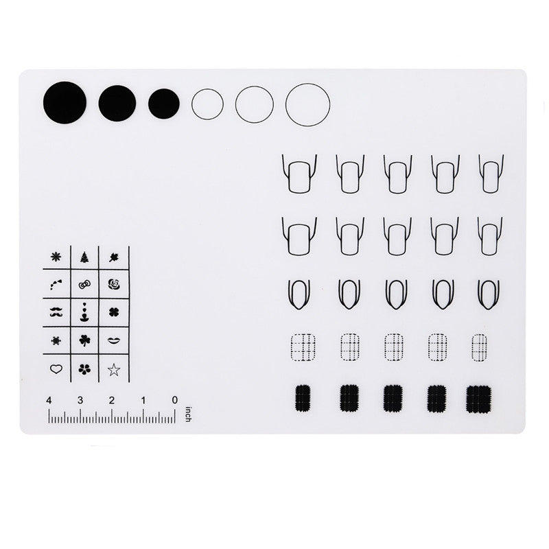 New Silicone Workspace Stamping Plate Washable Mat Table Transfer Tools For Nail Art 2016