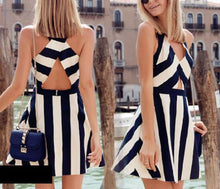 New Striped Summer Dress Sexy Casual Dresses V Neck Women Dress Roupas Femininas Vestido Vestido De Renda 2015 Summer Style