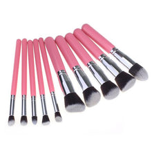 New Top Fashion 10PCS Cosmetic Makeup Brush Brushes Set Foundation Powder Eyeshadow pincel oval 2017 Anne