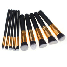 New Top Fashion 10PCS Cosmetic Makeup Brush Brushes Set Foundation Powder Eyeshadow pincel oval 2017 Anne
