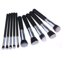 New Top Fashion 10PCS Cosmetic Makeup Brush Brushes Set Foundation Powder Eyeshadow pincel oval 2017 Anne