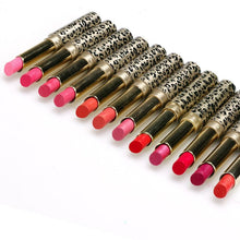 New Top Fashion 12pcs/lot Lipsticks Lip Stain Makeup Lot Leopard Moisturizing Lip Stick Set Matte+Shimmer Easy to wear Anne