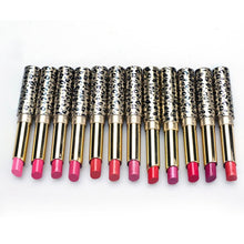 New Top Fashion 12pcs/lot Lipsticks Lip Stain Makeup Lot Leopard Moisturizing Lip Stick Set Matte+Shimmer Easy to wear Anne