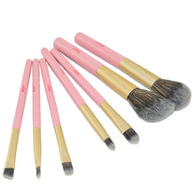 New Top Fashion 14cm 7PCS Pink Tin Box Makeup Brush Set Makeup Brush Cosmetic Tools Beauty Brushes Anne