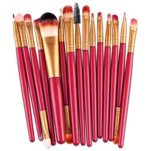 New Top Fashion 15pcs Makeup Brush Set tools Make-up Toiletry Kit Wool Make Up Brush Set eye shadow brush Anne