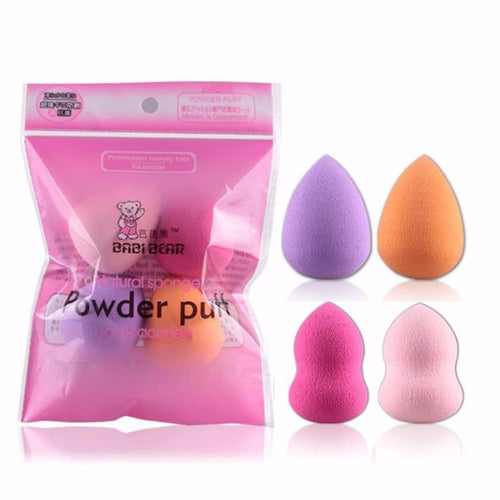 New Top Fashion 4pcs Pro Beauty Flawless Makeup Foundation Puff Multi Shape Sponges New Latex Material Anne
