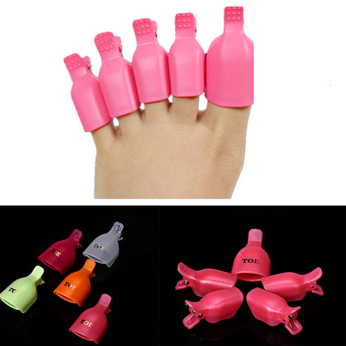 New Top Fashion 5Pcs/lot Toenail Soak Off Clip Caps Gel Nail Art Tips Reusable Clamp Remover For artificial nail remova Anne