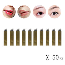 New Top Fashion Approx 20mm 50Pcs 14Pins Permanent Makeup Eyebrow Tattoo Blades Microblading Needles Anne