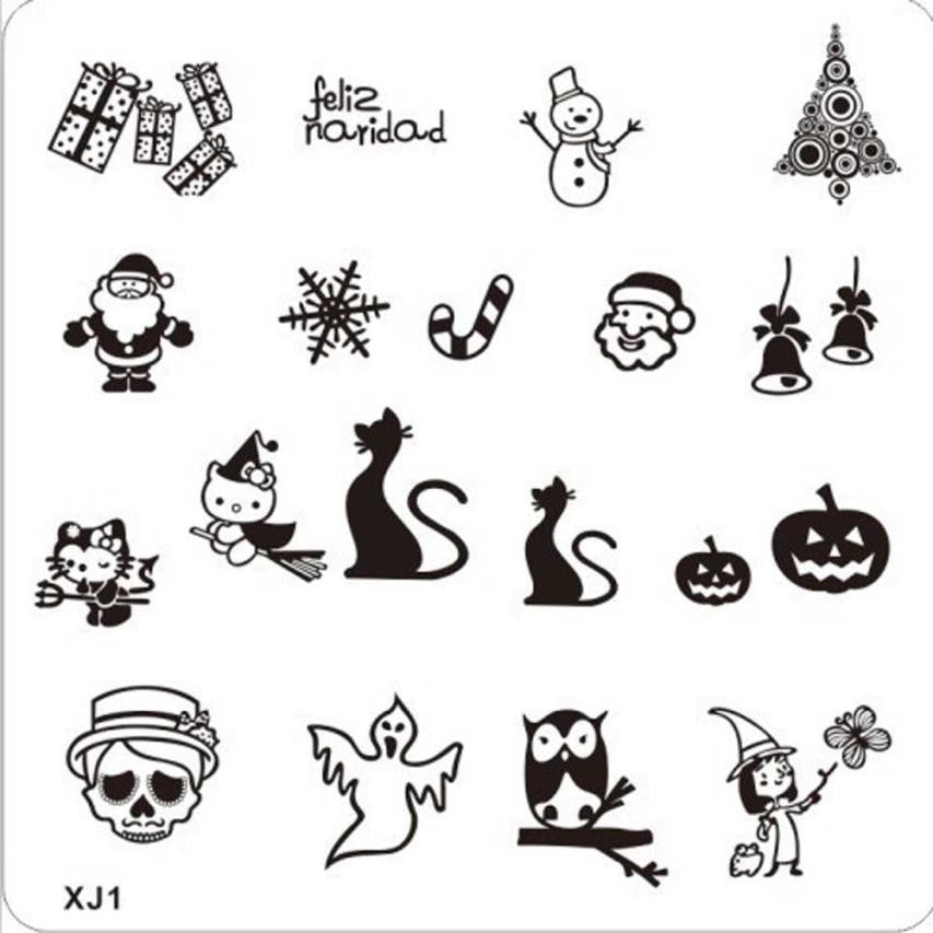 New Top Fashion DIY Nail Art Image Stamp Stamping Plates Manicure Template XJ Series Nail polish Free Shipping Yo Anne