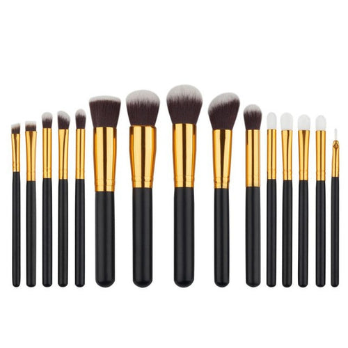 New fashion design 15PCS/1Set Cosmetic Makeup Brush Brushes Set Foundation Powder Eyeshadow make up kwasten 2017 Anne