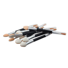 New fashion high quality 10Pcs Makeup Double-end Eye Shadow Eyeliner Brush Sponge Applicator Tool natural color Anne