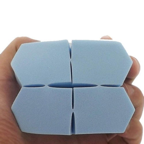 New fashion high quality 4pc Pro Makeup Foundation Beauty Flawless Pentagon Siamese Sponge Puff Wash sponges for use Anne