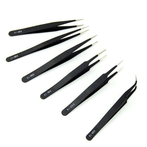 New fashion high quality 6pcs BGA Precision Tweezer Set Antistatic Tweezers Stainless Tweezers 2017 Anne