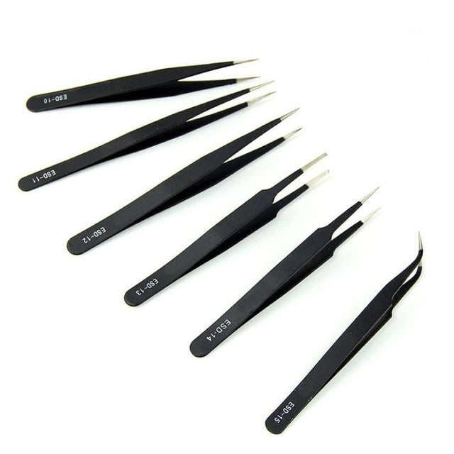New fashion high quality 6pcs BGA Precision Tweezer Set Antistatic Tweezers Stainless Tweezers 2017 Anne