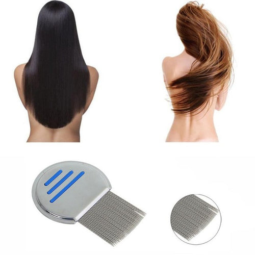 New fashion high quality Terminator Lice Comb Hair Rid Headlice stainless steel Metal Teeth Rounded end protects the scalp Anne