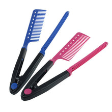 Newest!!! Folding V Comb Hair Straightener Hairdressing Salon Straightening Brush smart DIY tool at home Anne