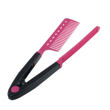 Newest!!! Folding V Comb Hair Straightener Hairdressing Salon Straightening Brush smart DIY tool at home Anne