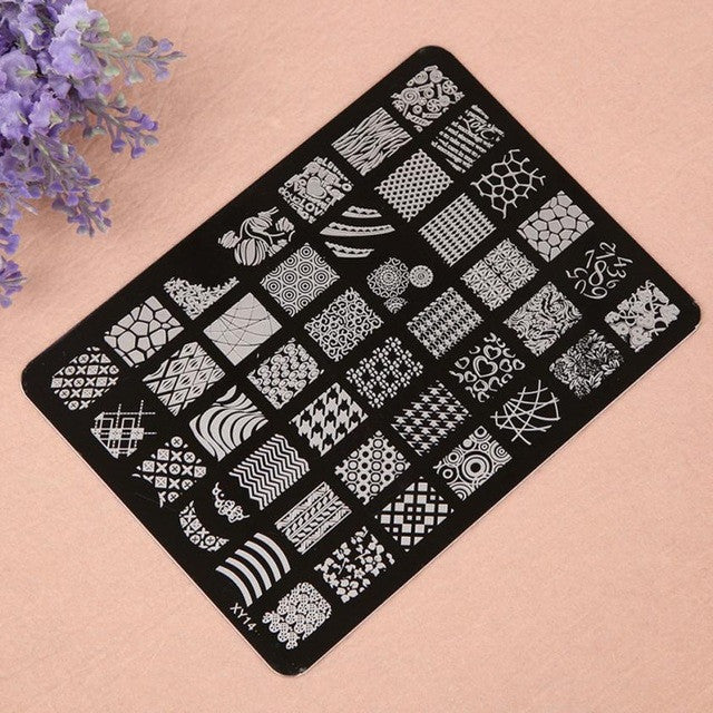 Newest!!! Nail Stamping Printing Plate Image Stamps Plate Nail Art Decor Manicure Fashion Style Stainless steel Material Anne