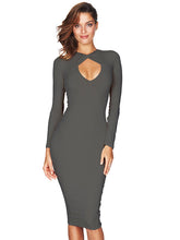 O-Neck Full Sleeve Knee Length Dress Red Sexy Black Slim Bodycon Dress 2016 Women Skinny White Autumn Elegant Party Dresses
