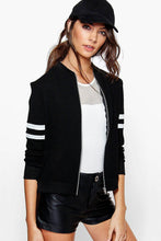 O-Neck Full Sleeve Patchwork Zipper Jackets Silm Black White Cotton Women Jacket Autumn Skinny Women 2016 Casual Jacket Tops