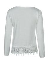 O-Neck Lace White Loose Crop Top Blouse Casual Fashion Tops Full sleeve New Arrival Summer Blouse 2016 Summer Women Casual tops