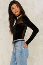 O-Neck Mesh Black Solid Sweethart Patchwork Choker Gauze Blouse Full Sleeve Slim See Through Bodycon Women Autumn Blouse Casual