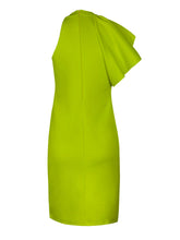 O-Neck Sleeveless Knee Length Dress Ruched One Shoulder Yellow Bodycon Dress Zipper Women 2017 Fashion Fall Autumn Dress