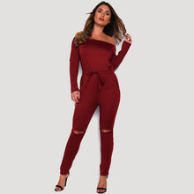 Off Shoulder Bow XXL Black Bodycon Solid Jumpsuit Long Ruched Plus Size Knee Hole Jumpsuit Woman Summer Fall 2016 Romper