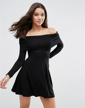 Off Shoulder Dress Fashion Black Solid Sheath Dress Mini Summer Women Dresses Lady 2016 New Arrival Casual Sexy Dresses