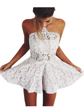 Off Shoulder Hollow Out Mesh Romper Floral Flower Pattern High Waist Embroidered Playsuit Casual 2017 Fashion Sexy Summer Club