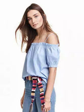 Off Shoulder Spaghetti Strap Top Women Casual Fashion Blouse Women Fashion Clothes Women 2016 Tops High Quality 2016